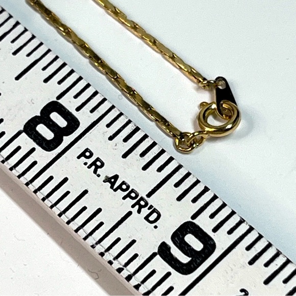 VTG 80's Teardrop Pearl Pendant Golden Necklace 17" - Picture 8 of 9